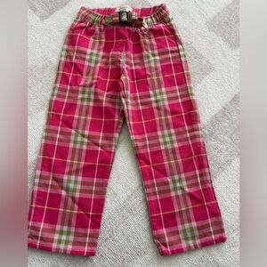 Burberry Kids Pink Plaid Pants